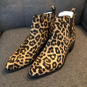 NIB Franco Sarto Ankle Boots Leopard-Domingo 10M